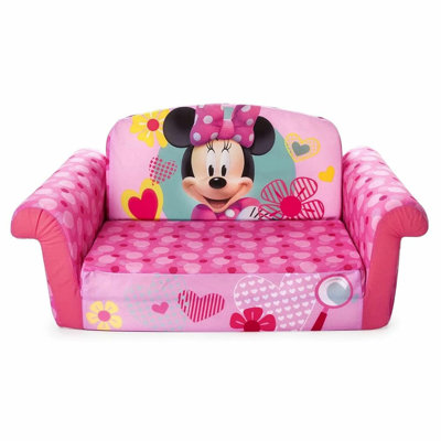 Marshmallow furniture children's 2 in 1 flip open foam sofa disney princess flip open sofa best sale